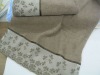Solid color towel with lace