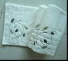 Solid embroidery bath towel