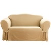 Tan cotton sofa cover-1