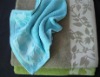 Terry towel with jacquard border