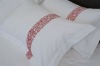 White 40s farbic embroidered hotel pillow case