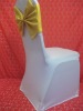 White Chair Cover with Spandex band and Polyester Bow