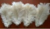 White Ostrich feather, feather extensions, grizzly rooster feathers