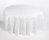 White Ribbon Embroidered Wedding Tablecloth /wedding table covers