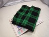 XZ-L0360 green stripe print fleece acrylic blanket