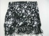 XZ-L0529 acrylic print black scarf
