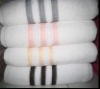 Yarn-dyed velour bath towel