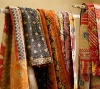 authentic indian old vintage kantha work reversible 100% cotton quilts/throw/blanket/gudari