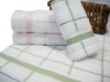 bamboo fiber check square bath towel