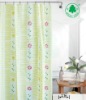 beautiful shower curtain with 12pcs plastic hooks