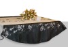 black and white polyester Tablecloth