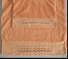 brown solid colour set towel