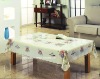 clear printed PVC table cloth, transparent printed PVC tablecloth