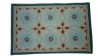 colored wool hand hooked rug/carpet
