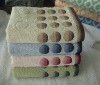 cotton solide bath towel with circles border