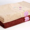 embroidered 100% cotton bath towel