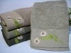 embroiderey 100% solid cotton bath towel