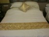 fancy design,fashion scarf with bead stringing for hotel bedding