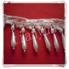 fashion White polyester bead tassel trimming fringe decorative curtain