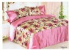 flower pattern dyed romantic red luxury bedding