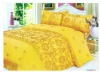 gold jacquard bedsheet/cotton bedding set/home textile
