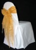 gold organza sash for polyester banquet chair  cover