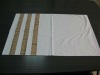 high quality white standard pillowcase with 3 bands