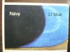 home navy and lt.blue polyester single-pad series bath mat set