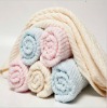 jacquard cotton hand towel with solid color