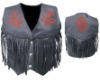 ladies leather vest