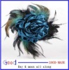 large feather hair flower and corsage