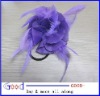 light purple flower hair clip with feathers beautiful