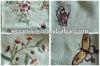 linen and polyester embroidered curtain fabric