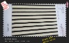 make-to-order!black and white strip knitted denim fabric ,french terry knit