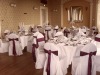 nice polyester chair cover with pleats and sash for wedding and banquet
