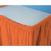 orange polyester table skirting cover,table skirts