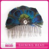 peacock feather headband with claw