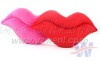 plush red lip shaped pillow