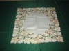 polyester satin embroidered cutwork tablecloth
