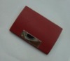 popular red leather name card holder