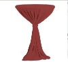 red jersey scuba bistro table cover socktail table cloth polyester dry bar table cover with sash and belt for wedding and party