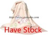 soft coral fleece blanket with cow patterns