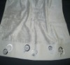 solid bamboo bath towel with embroidery border