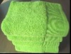 solid bath towel with border