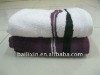 solid bath towel with design border