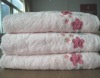 solid bath towel with embroidery