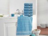 solide jacquard cotton bath towel with border