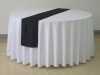 stock white polyester tablecloth for wedding banquet and party