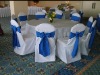 wedding white polyester banquet chair cover with sash