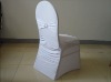 white lycra nylon spandex ruffled chair cover with diamond buckle for party wedding and banquet